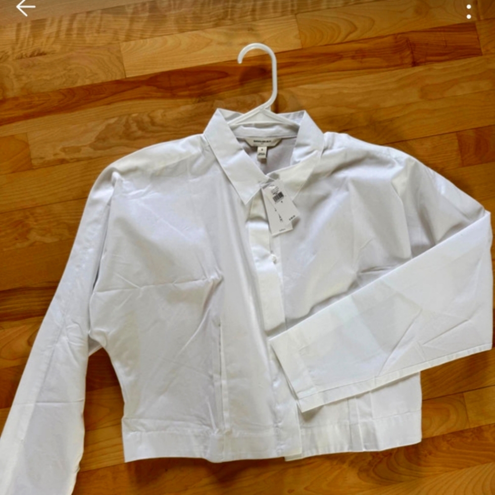 Banana Republic cotton white cropped top size s